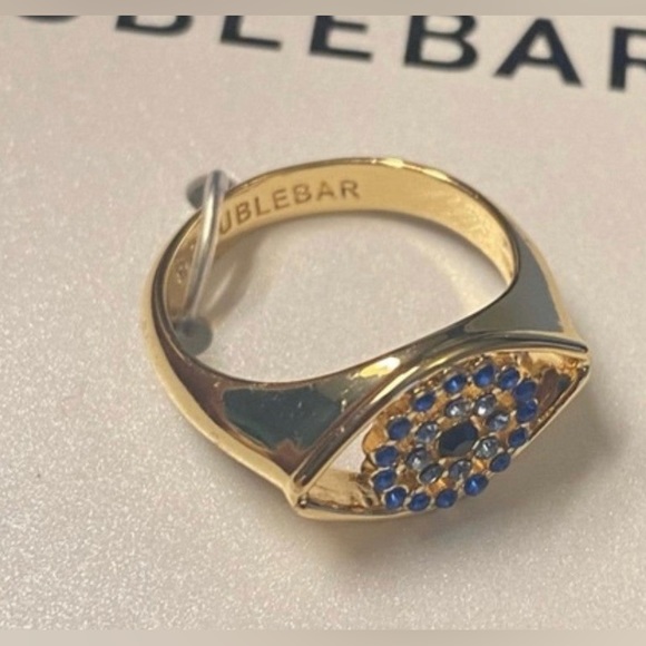 Crystal blue golden Evil eye ring by BAUBLEBAR - Picture 8 of 11